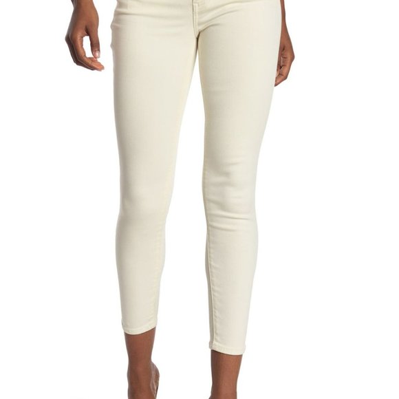 ÉTICA Lily Ankle Skinny Jeans Light Wash Cream Women's Size 24 - Picture 1 of 16